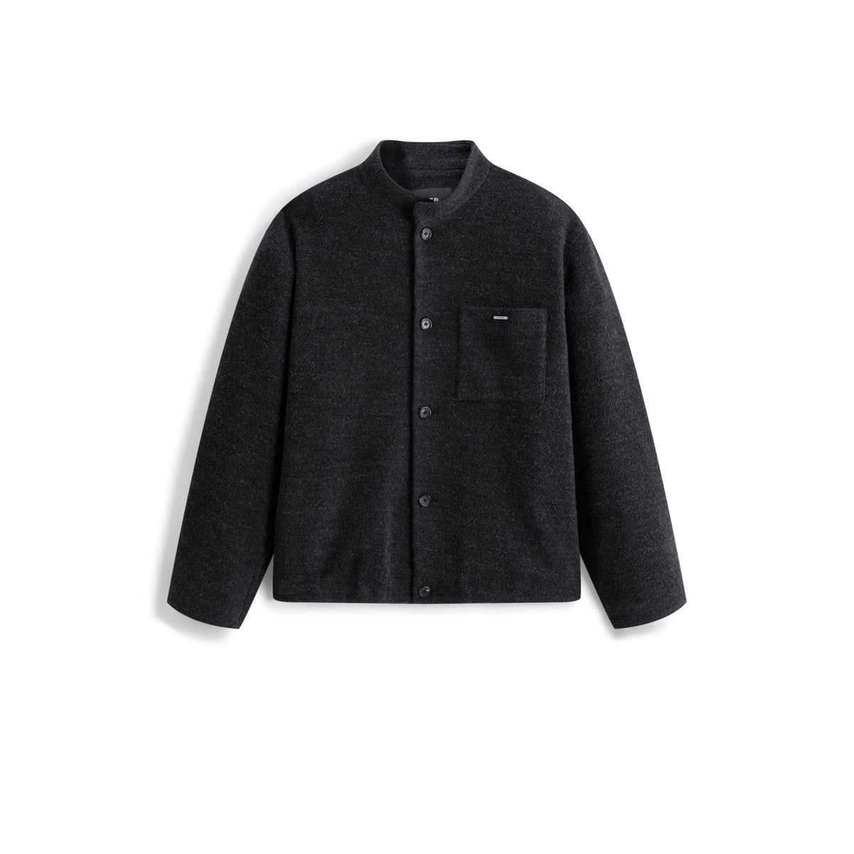 Men's Commuter Black Wool-Blend Wool-Feel Jacket