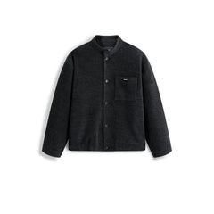 Men's Commuter Black Wool-Blend Wool-Feel Jacket