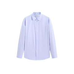 Men's Blue Wrinkle-Free Long-Sleeve Shirt