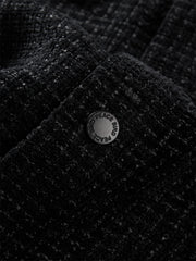 Men's Black Tweed Textured Shirt