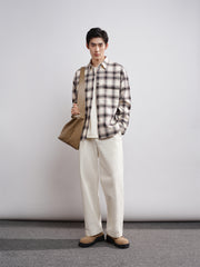 Men's Plaid Textured Shirt