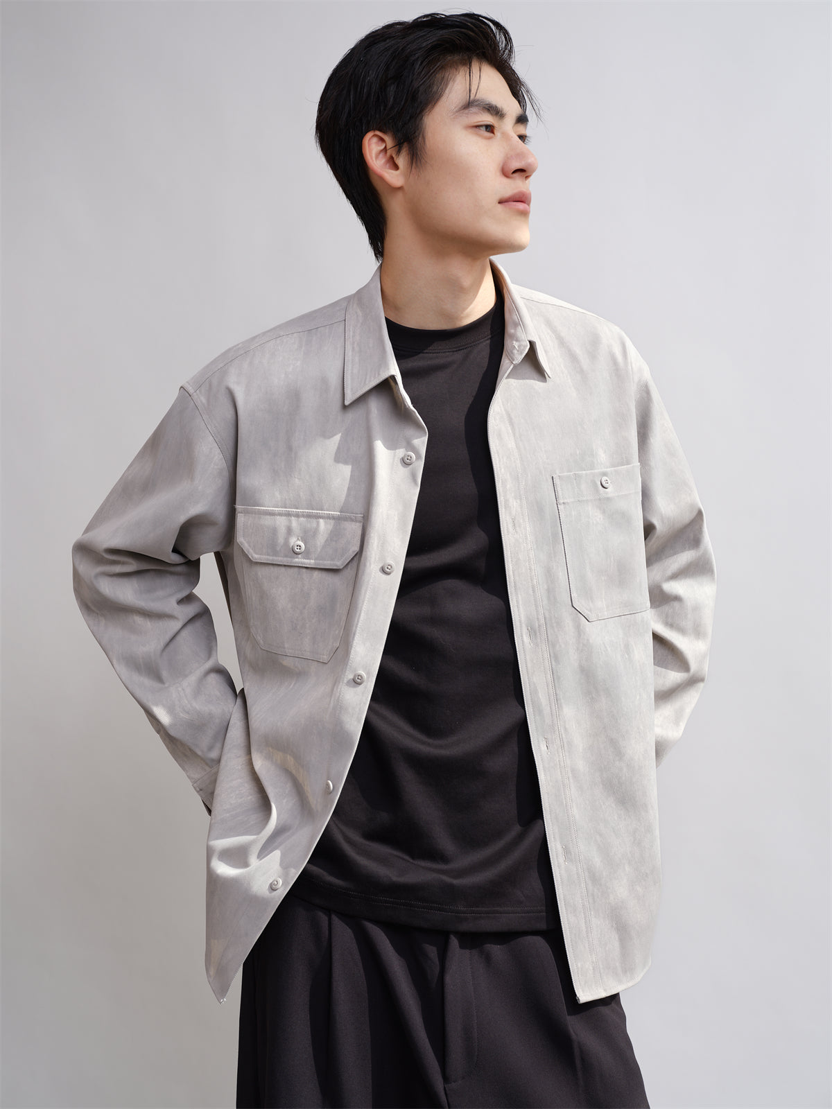 Men's Washed Textured Shirt