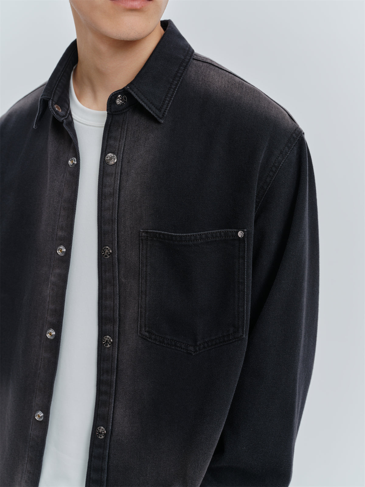 Men's Washed Gradient Denim Shirt