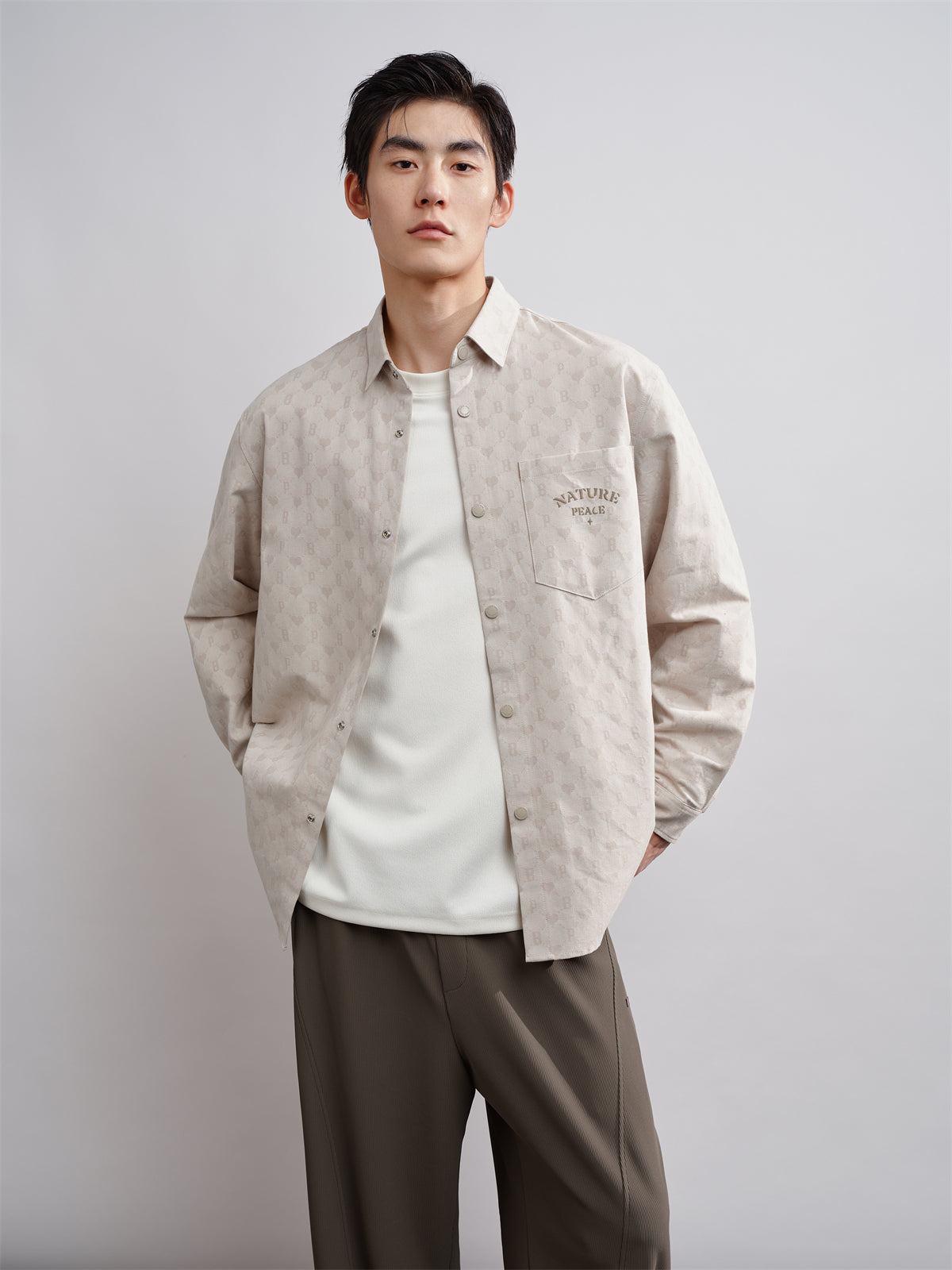 Men's Patterned Jacquard Shirt