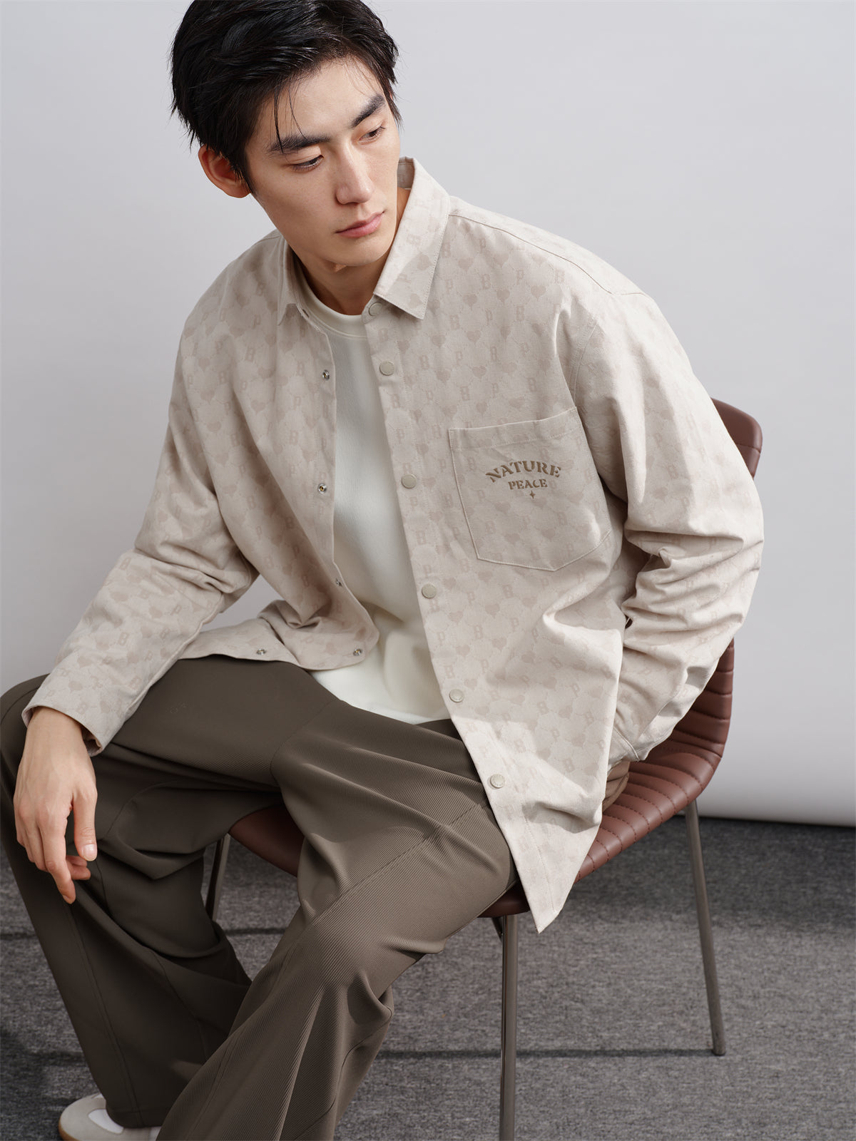 Men's Patterned Jacquard Shirt