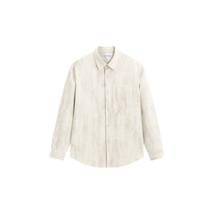 Men's Casual Textured Vertical-Stripe Shirt