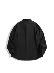 Men's Casual Bark-Textured Shirt