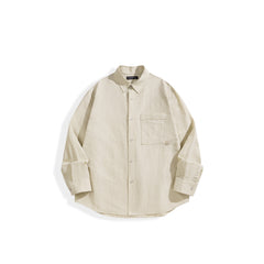 Men's Old Money Style Textured Linen Shirt