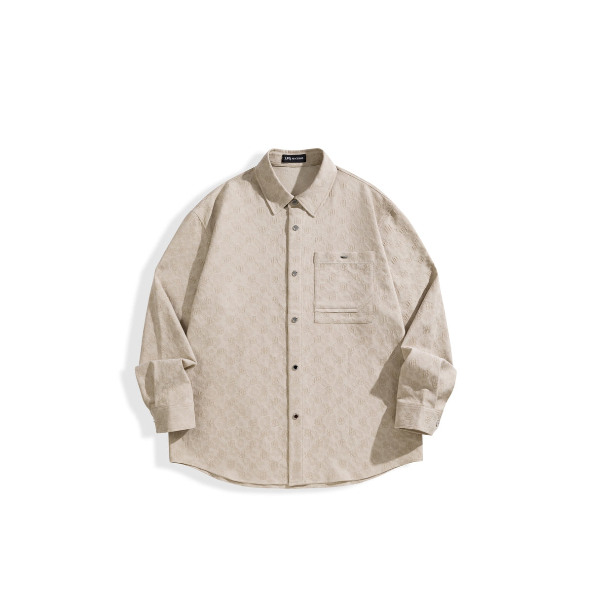 Men's Casual Textured Jacquard Shirt