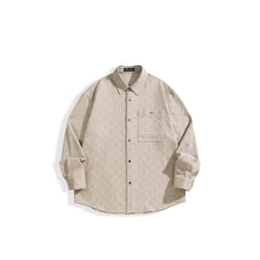 Men's Casual Textured Jacquard Shirt