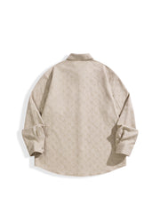 Men's Casual Textured Jacquard Shirt