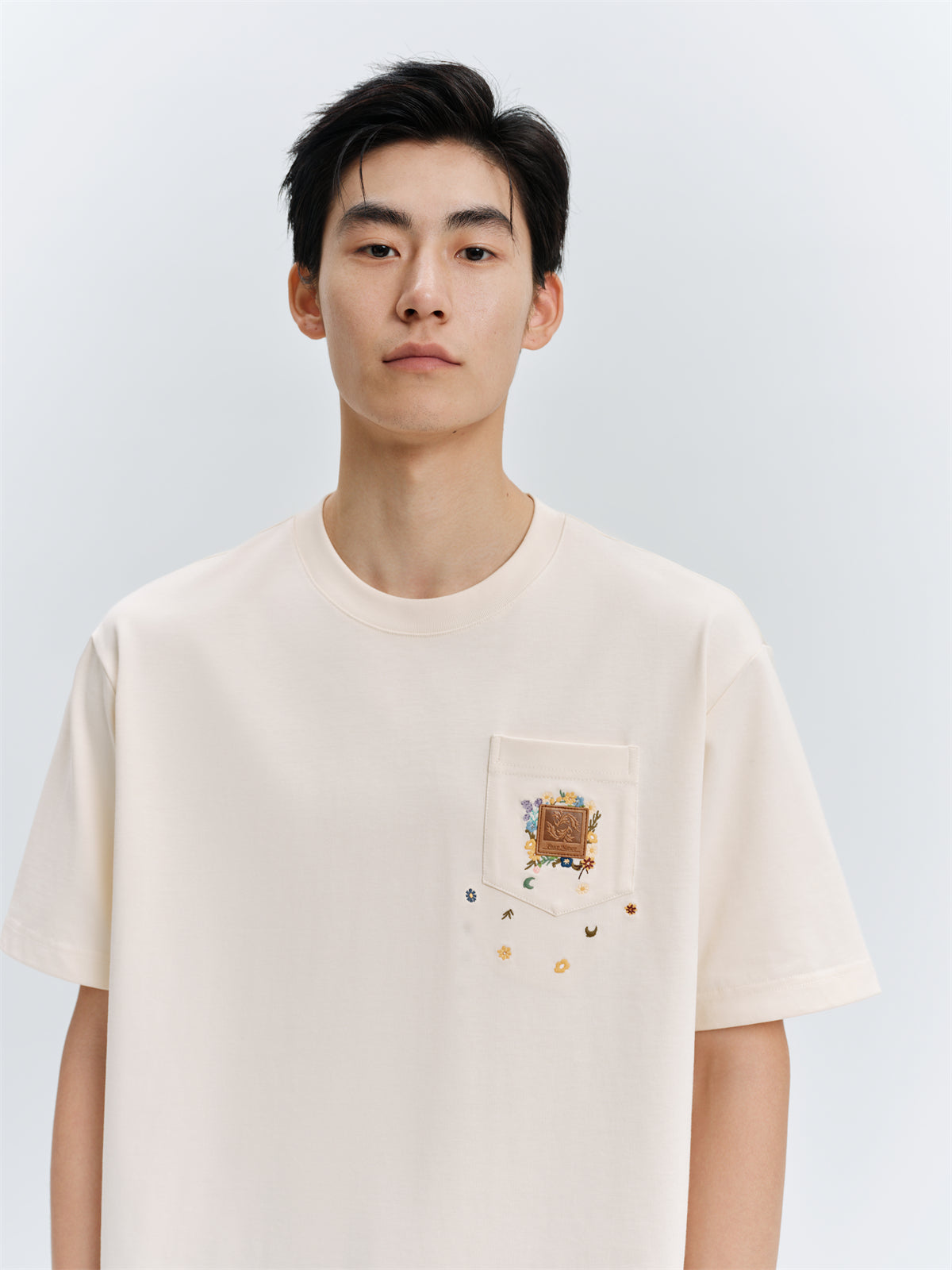 Men's Chest Pocket T-Shirt with Embroidery