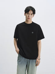 Men's Textured Spliced T-Shirt