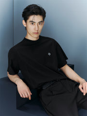 Men's Textured Spliced T-Shirt