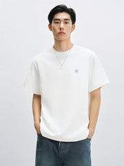 Men's Textured Spliced T-Shirt
