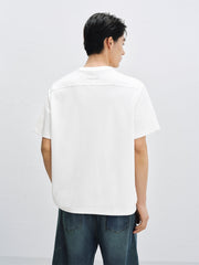 Men's Textured Spliced T-Shirt
