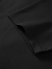 Men's Black Heavyweight T-Shirt with Embroidery