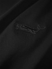 Men's Black Heavyweight T-Shirt with Embroidery