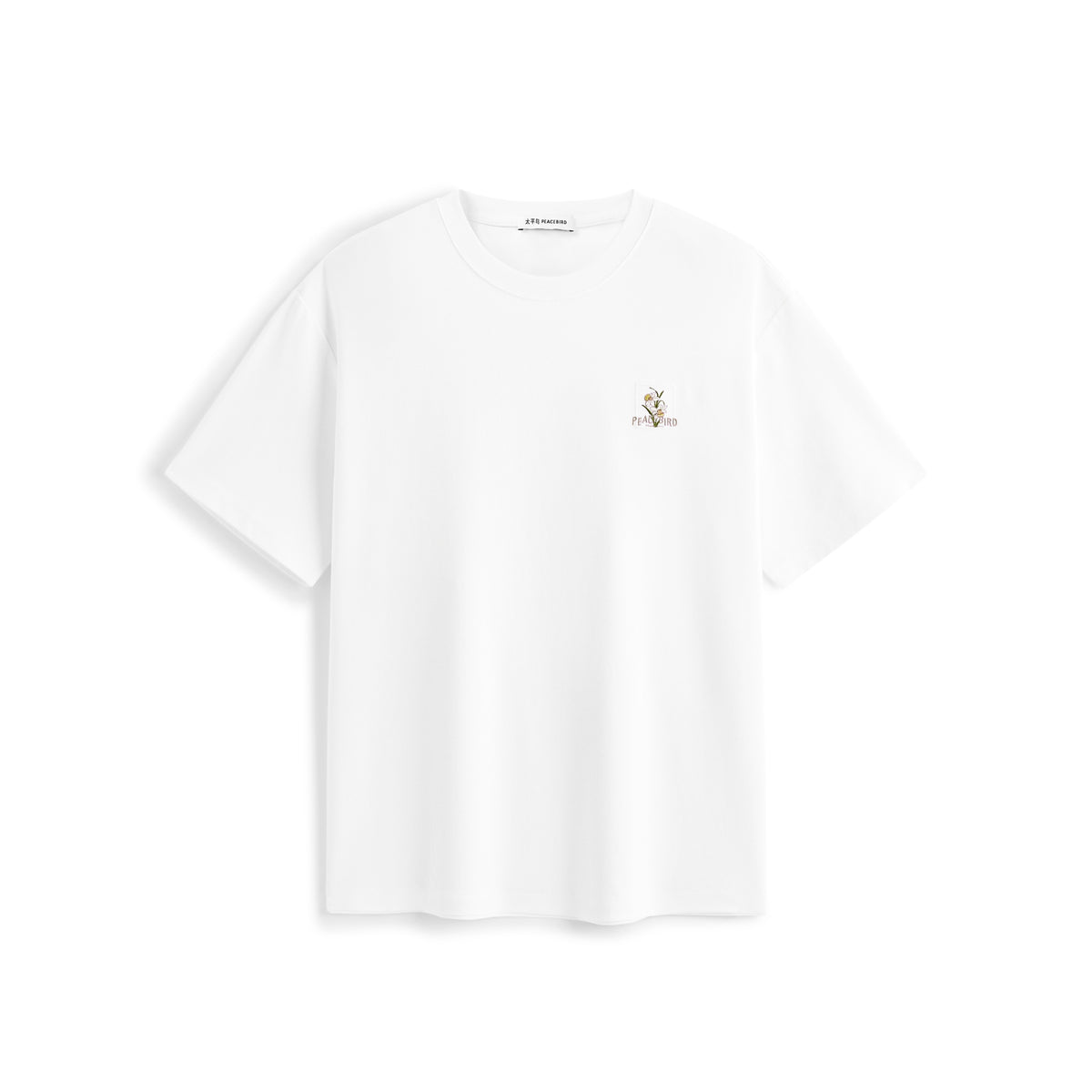 Men's Logo Embroidered Mid-Sleeve T-Shirt