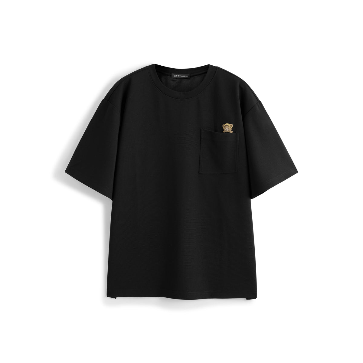 Men's Loose-Fit T-Shirt with Bear Embroidery