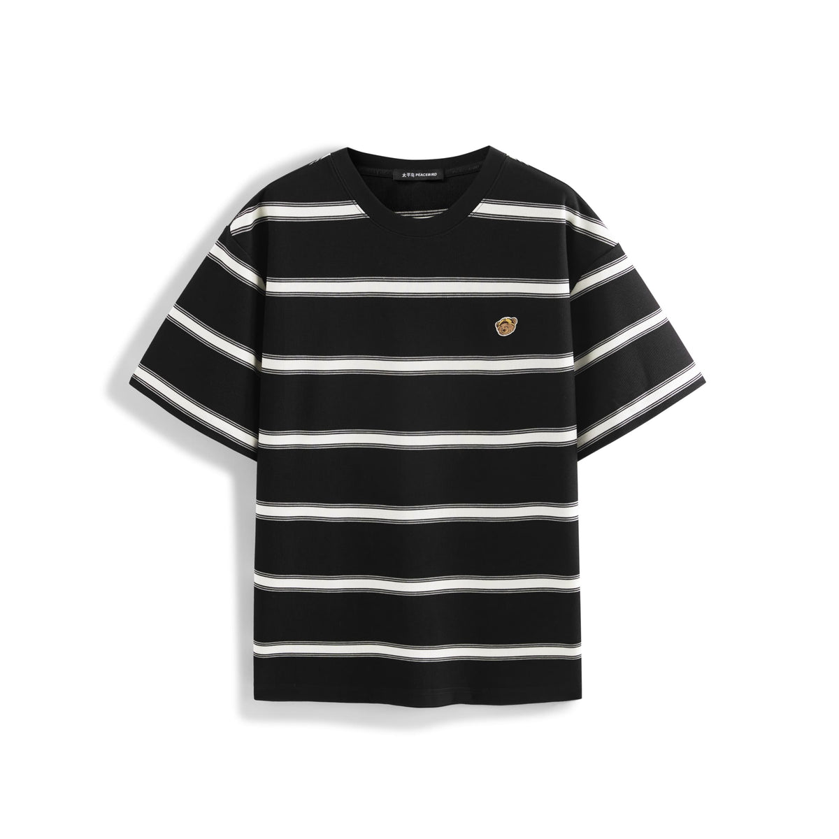 Men's Loose-Fit Contrast Stripe T-Shirt