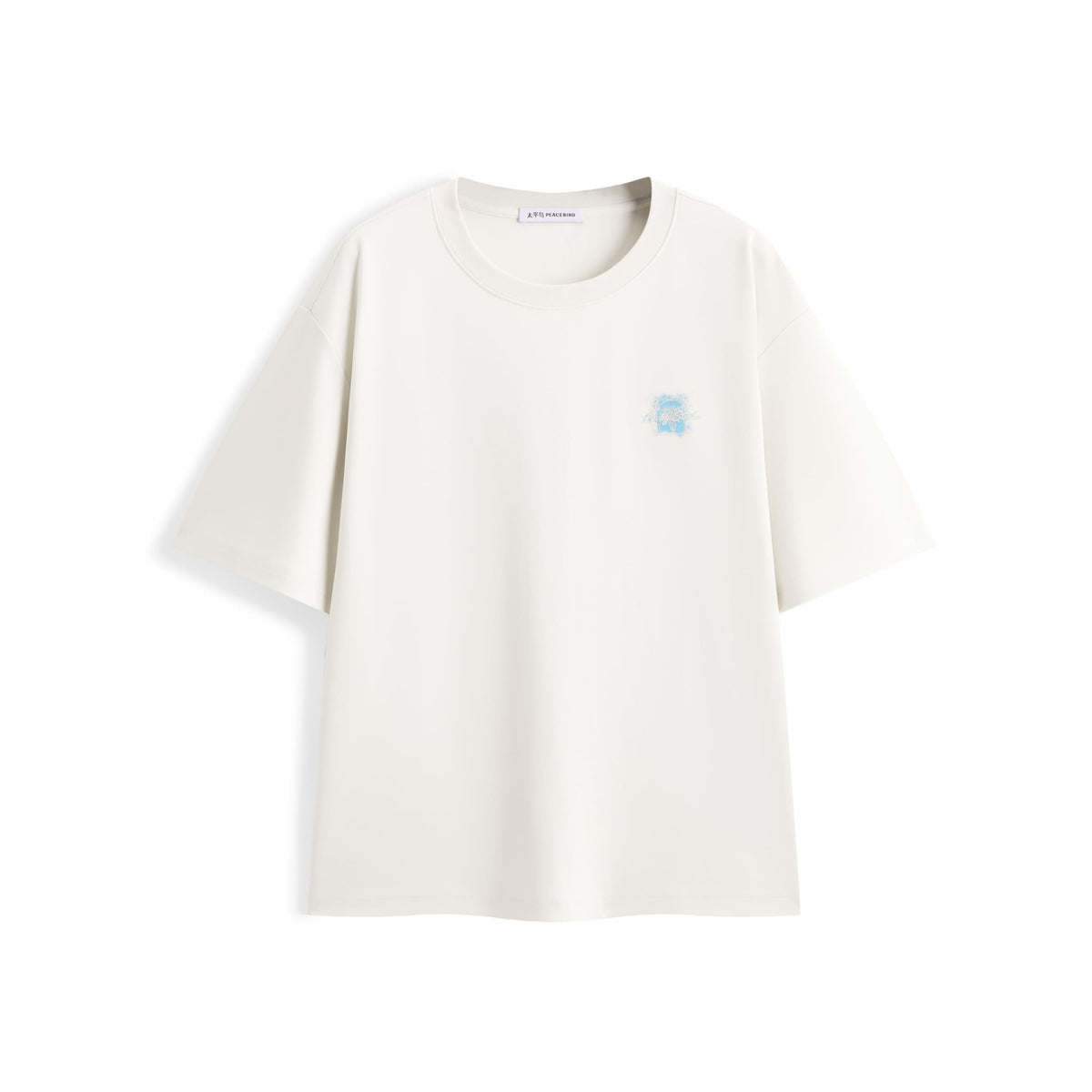 Men's Gradient Print and Embroidered T-Shirt