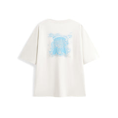 Men's Gradient Print and Embroidered T-Shirt