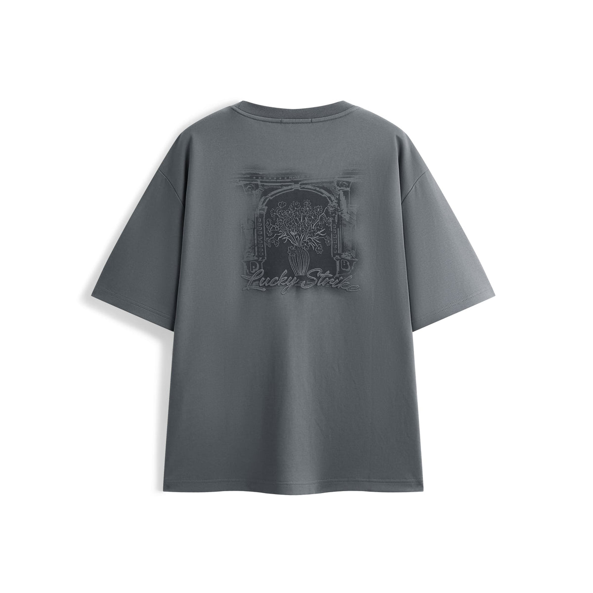 Men's Gradient Print and Embroidered T-Shirt