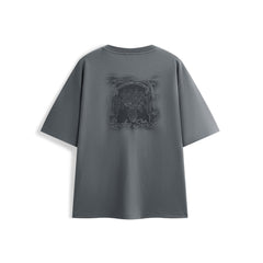 Men's Gradient Print and Embroidered T-Shirt