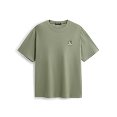 Men's Logo Embroidered Mid-Sleeve T-Shirt