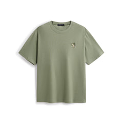 Men's Logo Embroidered Mid-Sleeve T-Shirt