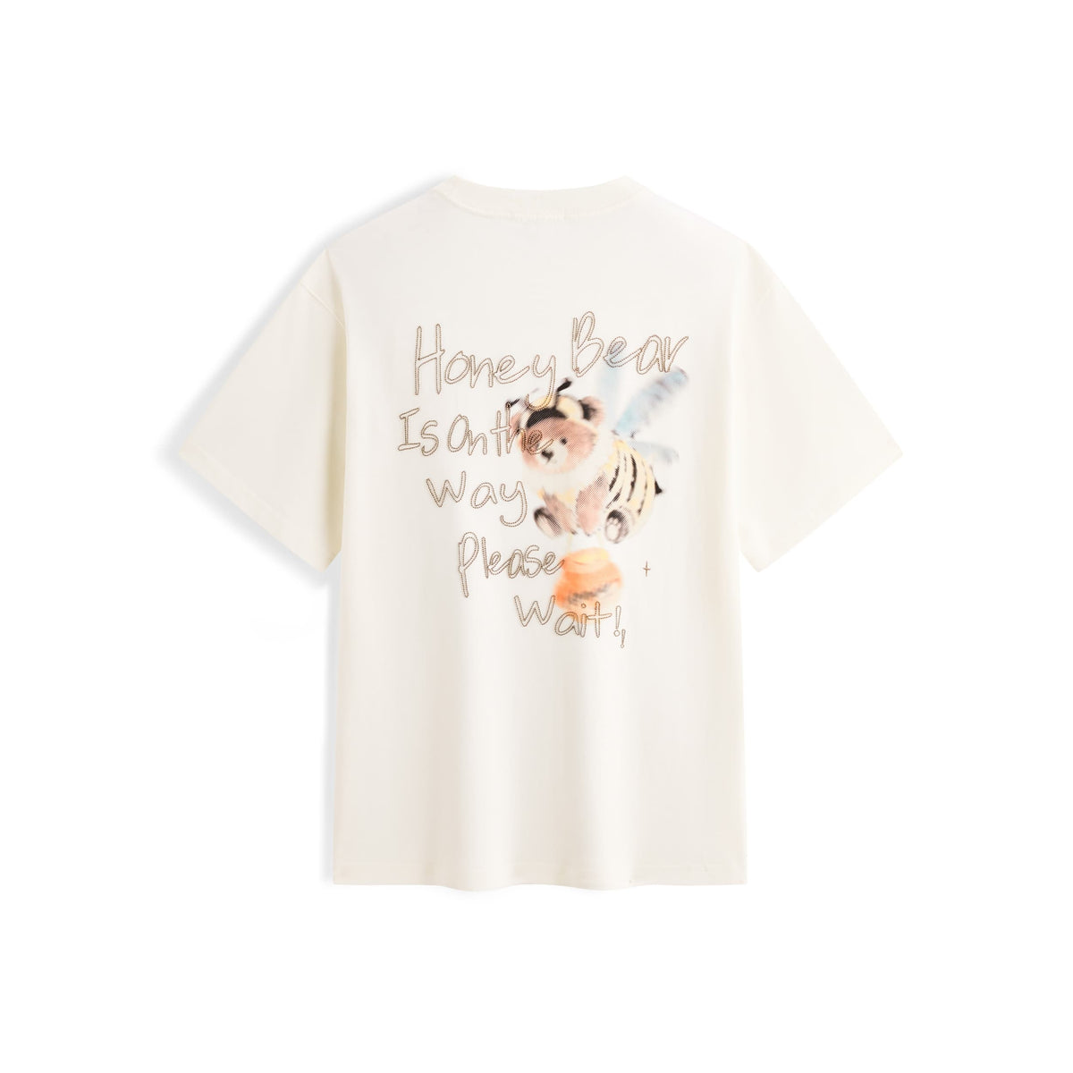 Men's Cotton T-Shirt with Back Embroidery