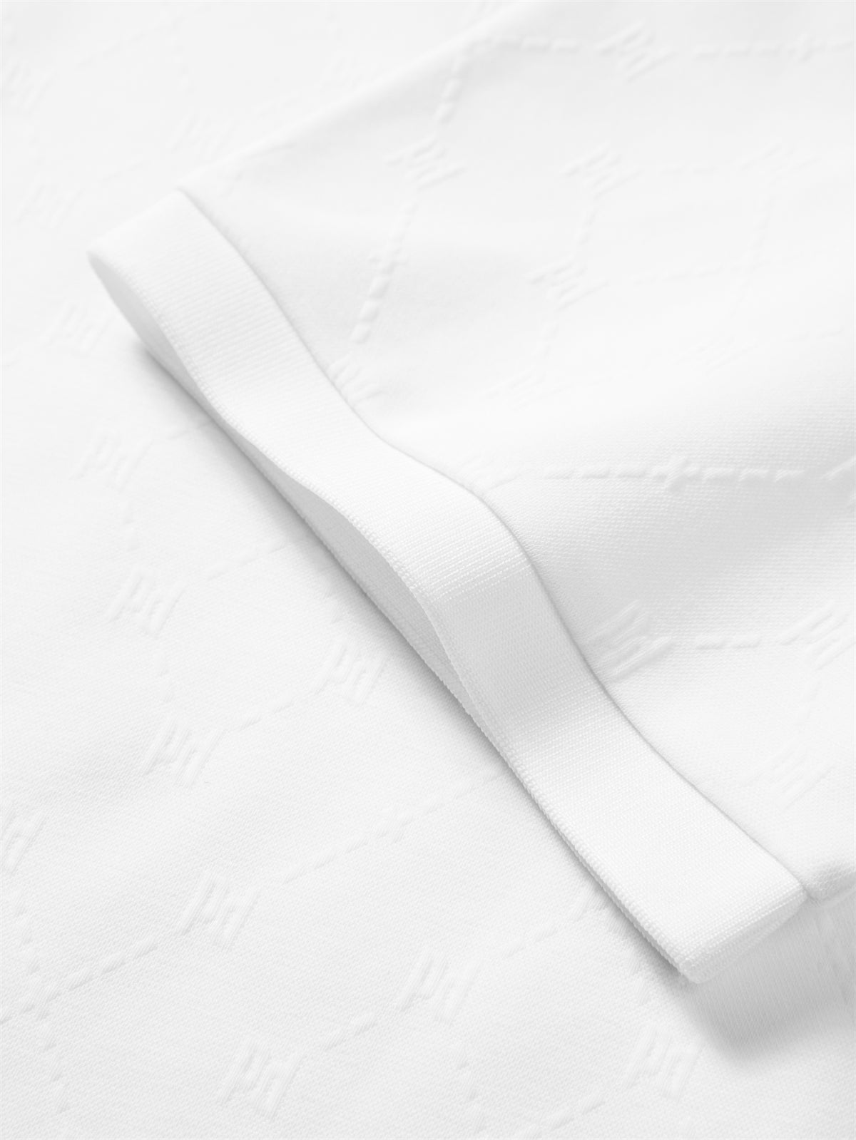 Men's Solid Allover Jacquard Polo Shirt
