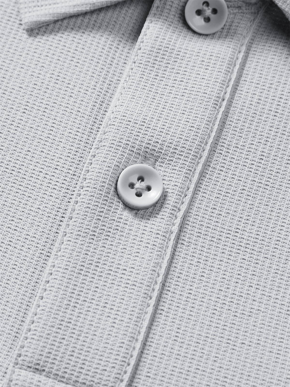 Men's Solid Waffle-Knit Structured Polo Shirt