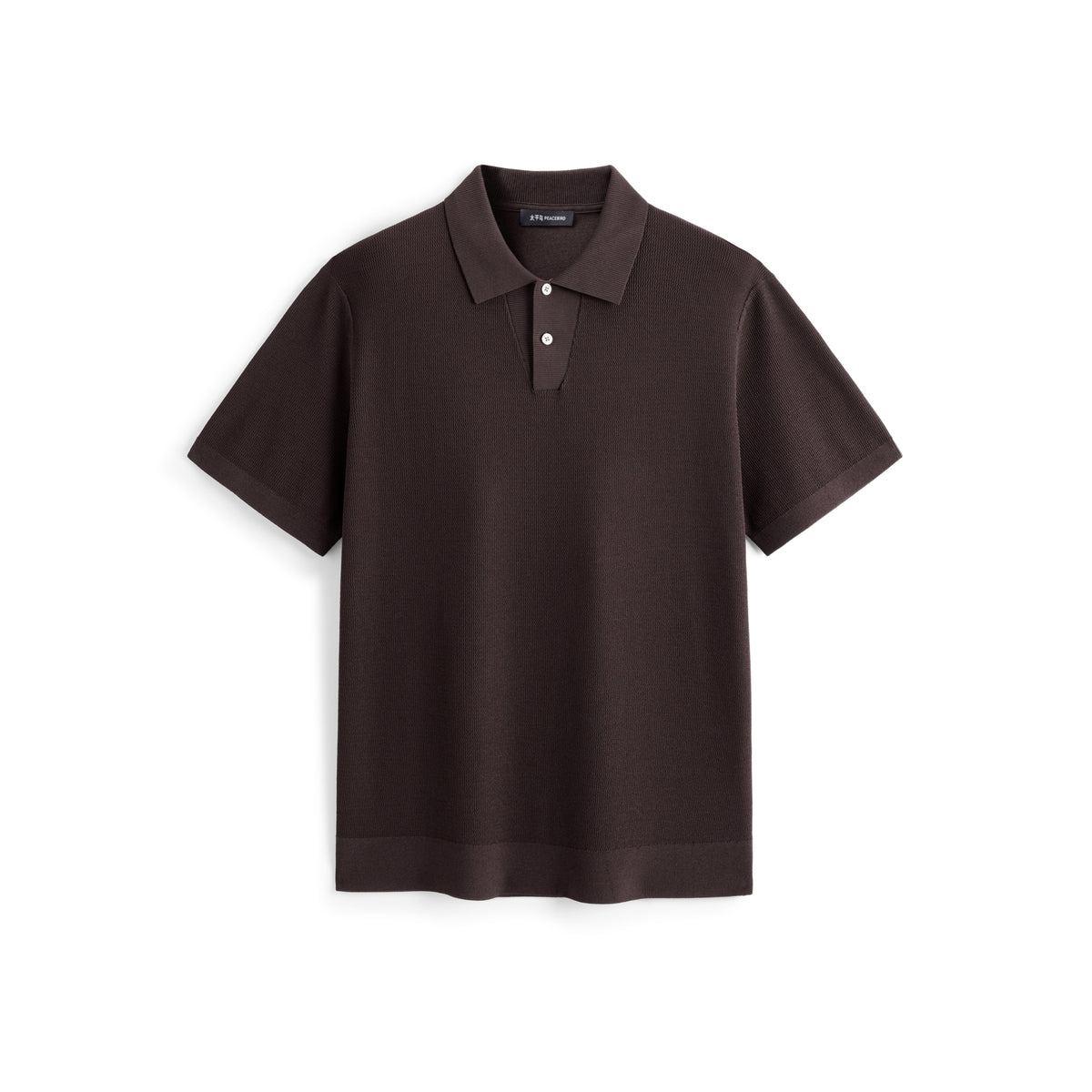 Men's Open-Collar Knit Polo Shirt