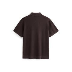 Men's Open-Collar Knit Polo Shirt