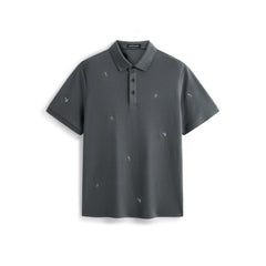 Men's Allover Embroidered Cooling Polo Shirt