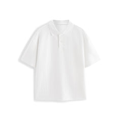 Men's Textured Jacquard Knit Polo Shirt