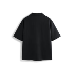 Men's Textured Jacquard Knit Polo Shirt
