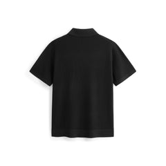Men's Open-Collar Knit Polo Shirt
