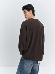 Men's Waffle Textured Long-Sleeve T-Shirt