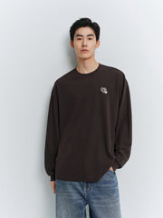 Men's Waffle Textured Long-Sleeve T-Shirt