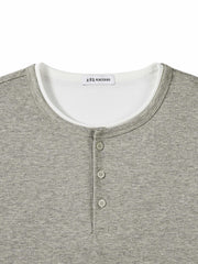 Men's Old Money Style Faux-Layer  T-Shirt