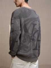 Men's Letter Jacquard Pullover