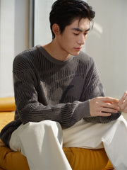 Men's Letter Jacquard Pullover