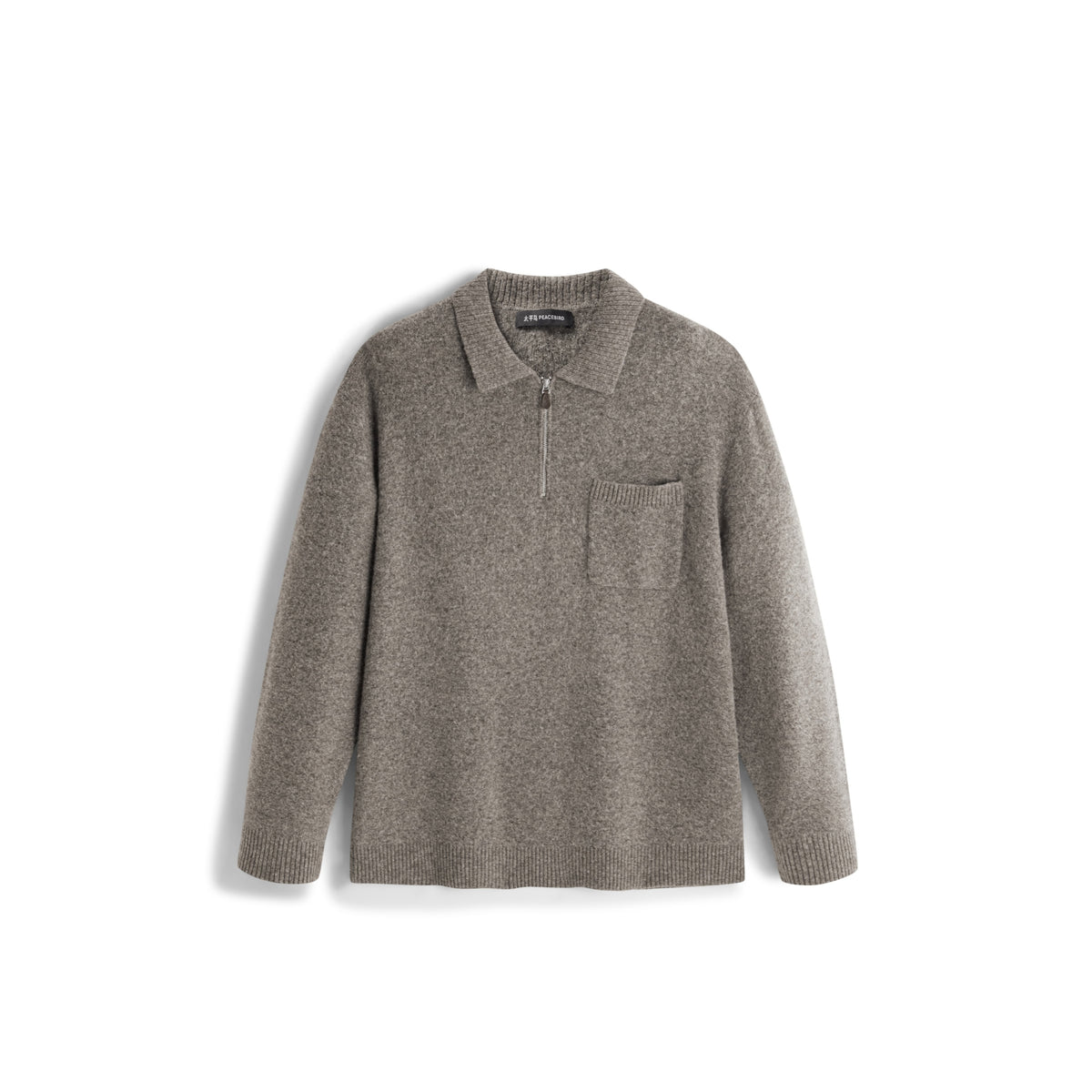 Men's Old Money Style Marl-Texture Half-Zip Sweater