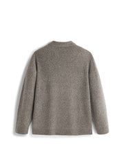 Men's Old Money Style Marl-Texture Half-Zip Sweater
