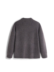 Men's Old Money Style Marl-Texture Half-Zip Sweater