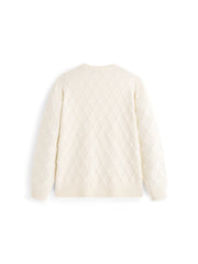 Men's Casual Diamond-Pattern 3D-Texture Knit Top