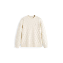 Men's Casual Diamond-Pattern 3D-Texture Knit Top